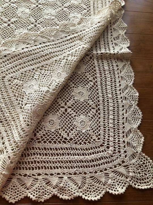 テーブルマット　ビンテージ　ヨーロッパ　アンティーク　センター　ラグ