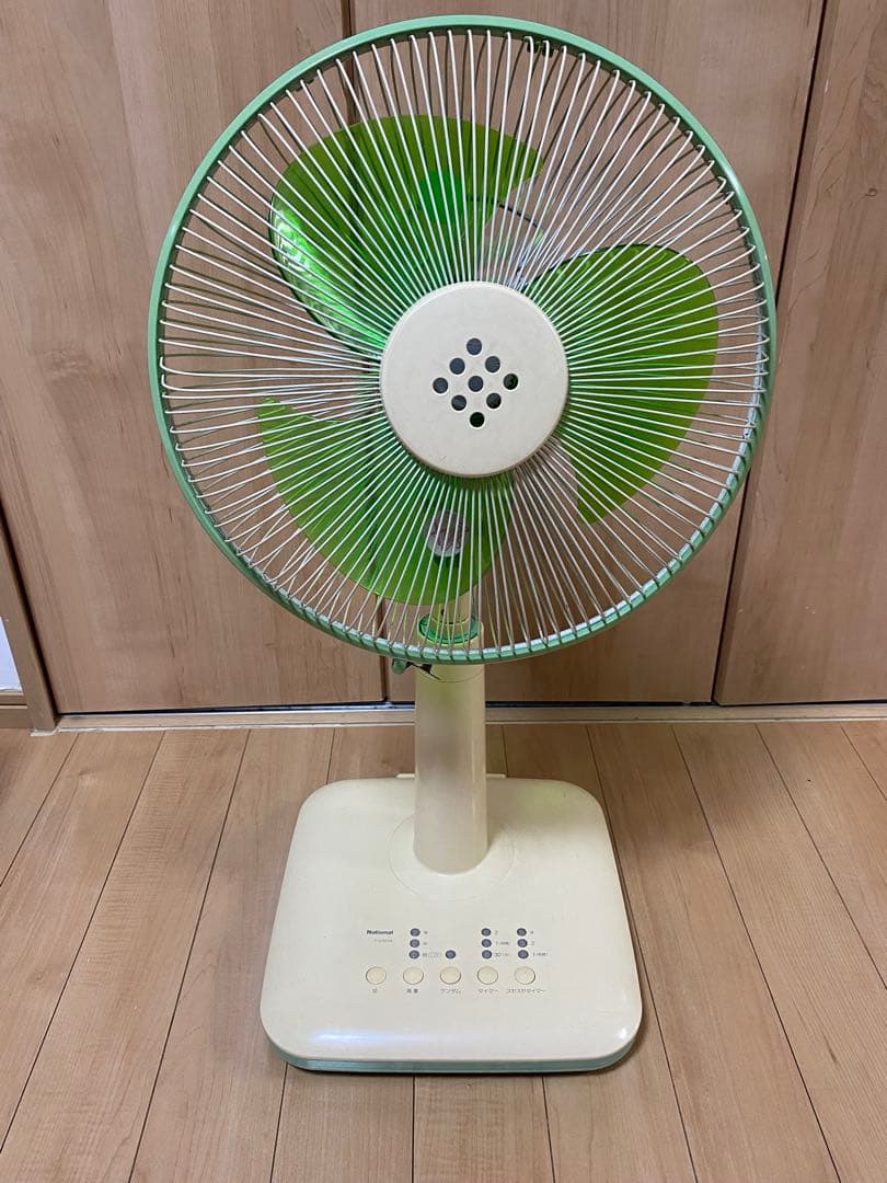 【可動品】ナショナル扇風機 グリーン羽根