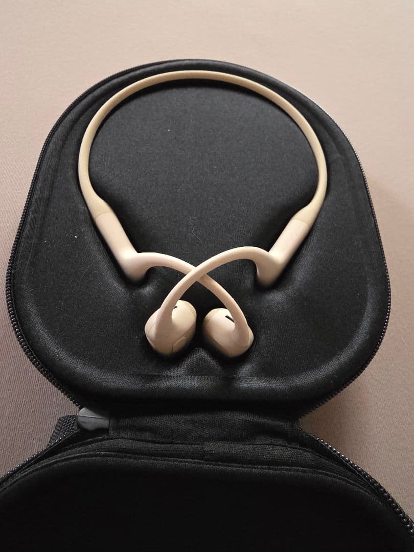 SHOKZのOPENRUN PRO　 骨伝導イヤホン　ベージュ