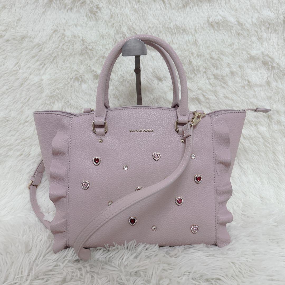 【美品】SAMANTHAVEGA 2way ビジューフラッター 小　ハート