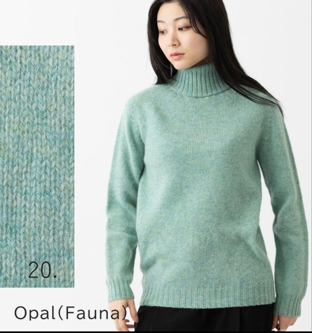 ハーレーオブスコットランド　オパール（ファウナ）タートルネックセーター　38