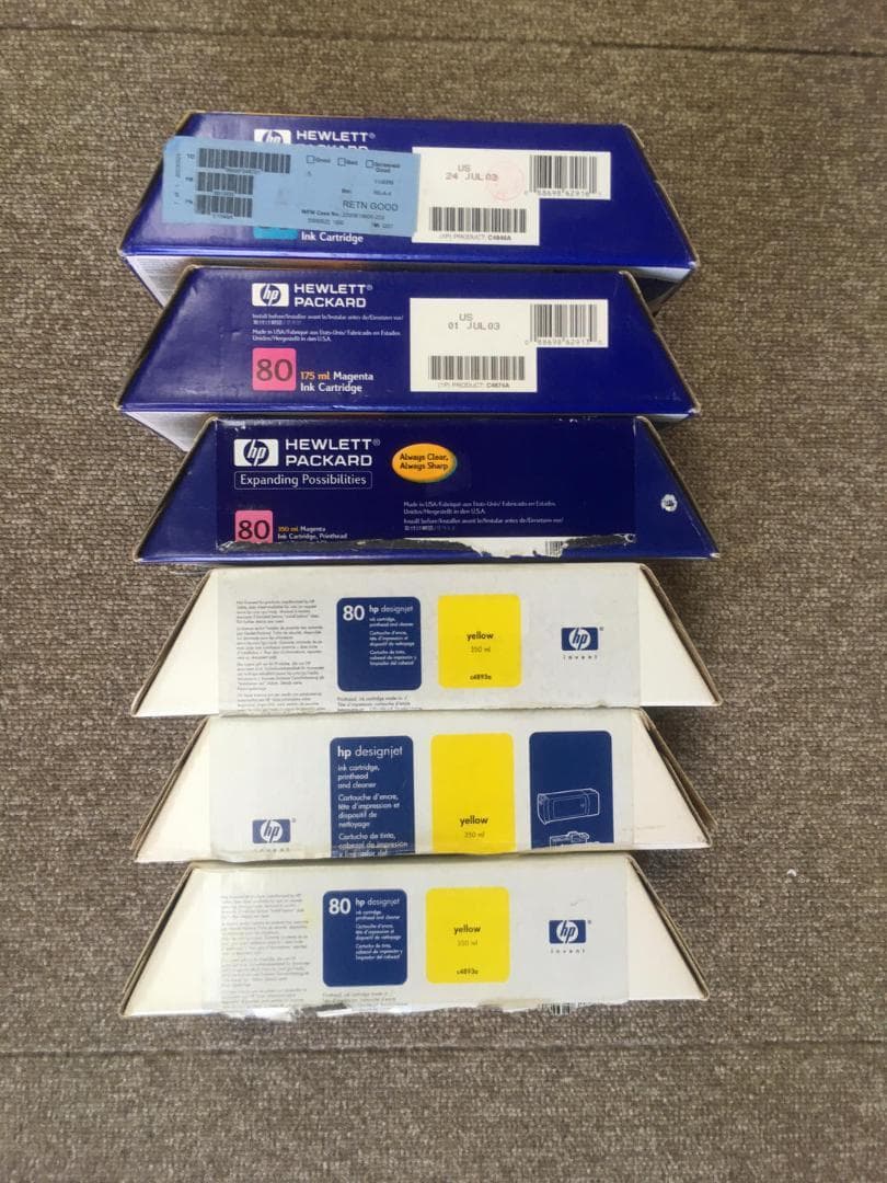 【純正】HP DesignJet インクカートリッジ80セット【6本】