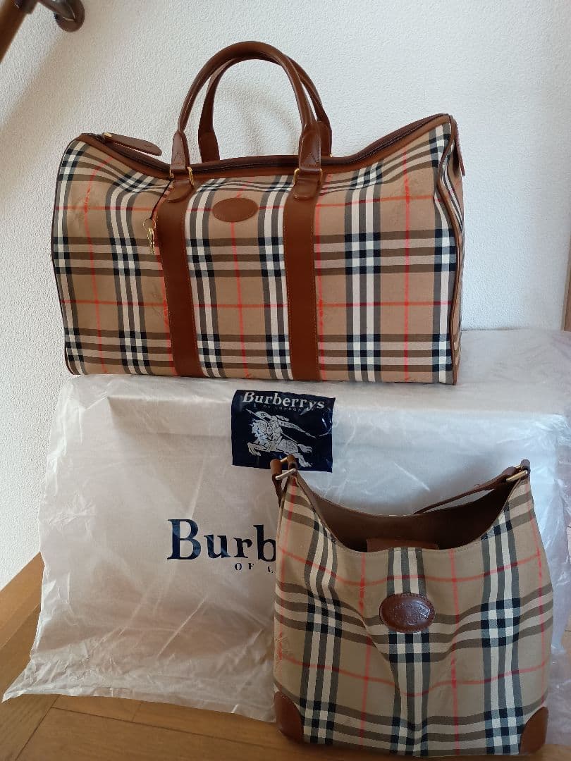 Burberrys チェック柄 ボストンバッグ & ショルダーバッグ セット