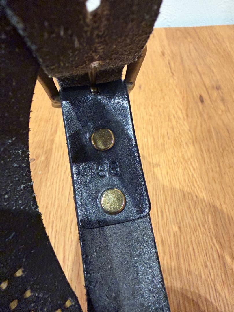 クッシュマン30mm シングルピン スタッズベルトsize36（91cm）