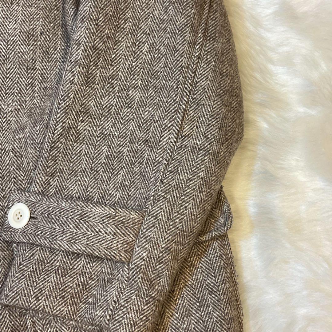 ETRE TOKYO エトレトウキョウ ロングダッフルコート ヘリンボーン