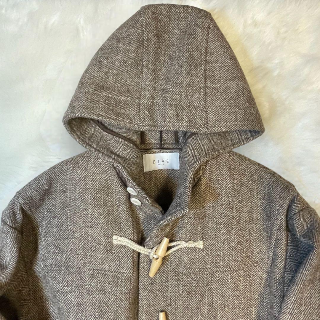 ETRE TOKYO エトレトウキョウ ロングダッフルコート ヘリンボーン