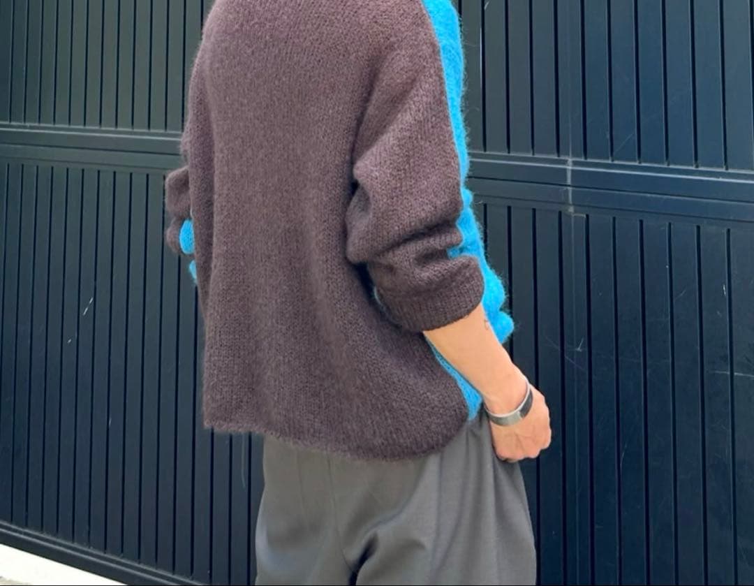 め*ろ様 beautiful people ウールモヘアニット サイズ42 ブル