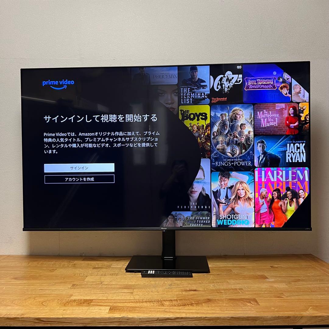 ハイセンス 65V型 液晶テレビ 4Kチューナー内蔵 65E6G 動画アプリ搭載