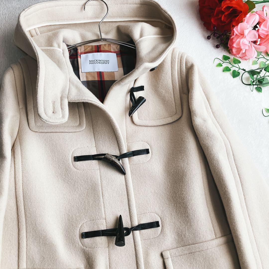 美品/マッキントッシュフィロソフィー★ダッフルコート ロング 総柄裏地 Aライン