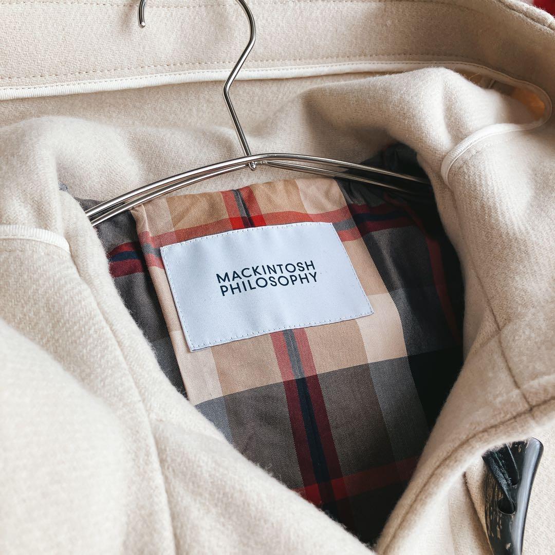 美品/マッキントッシュフィロソフィー★ダッフルコート ロング 総柄裏地 Aライン