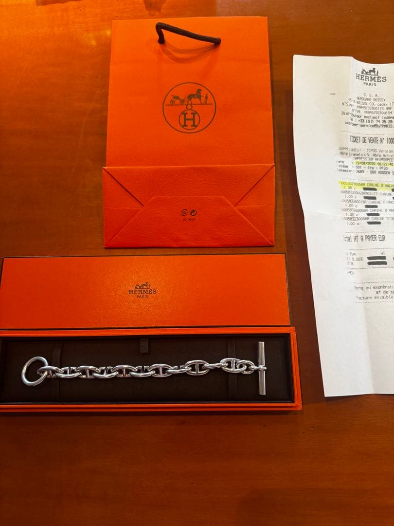 エルメス シェーヌダンクル シルバーブレスレット GM11コマ