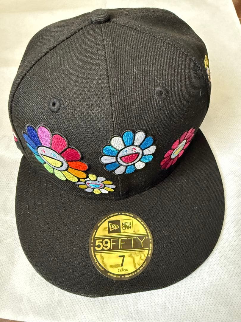 限定品 NEW ERA村上隆59FIFTY FLOWER ALLOVER 黒