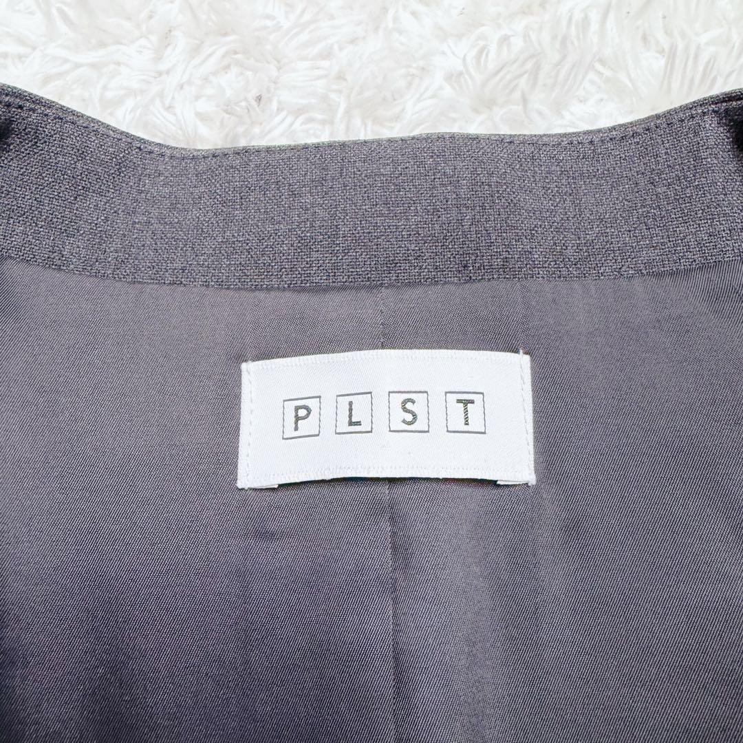 未使用級 プラステ ウォームリザーブパンツスーツ ノーカラー ワイドパンツ