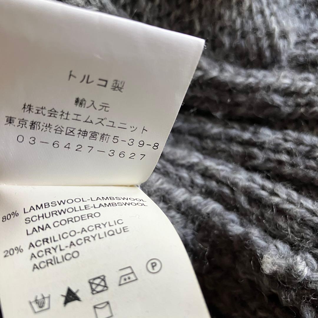 00s archive TORTUGA 王冠スタッズスカル厚手ドライバーズニット