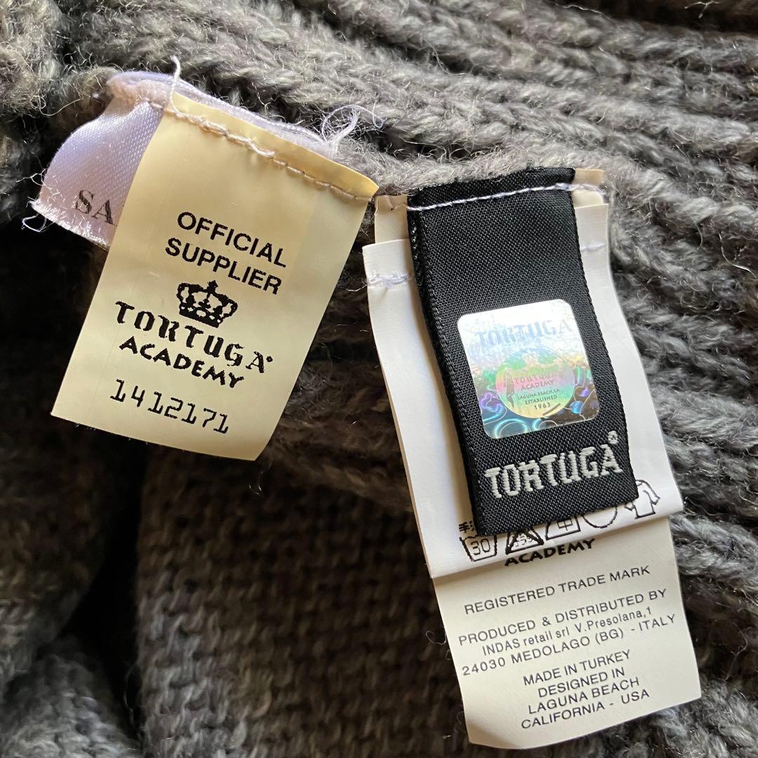 00s archive TORTUGA 王冠スタッズスカル厚手ドライバーズニット