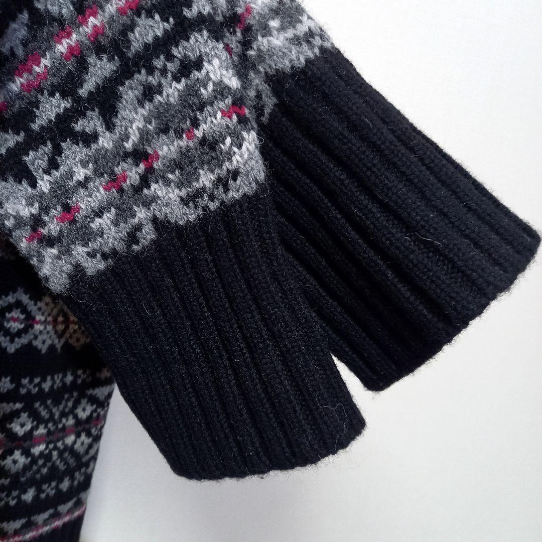 黒！ 90s ポロ ラルフローレン ラムズウール フェアアイルセーター ニット