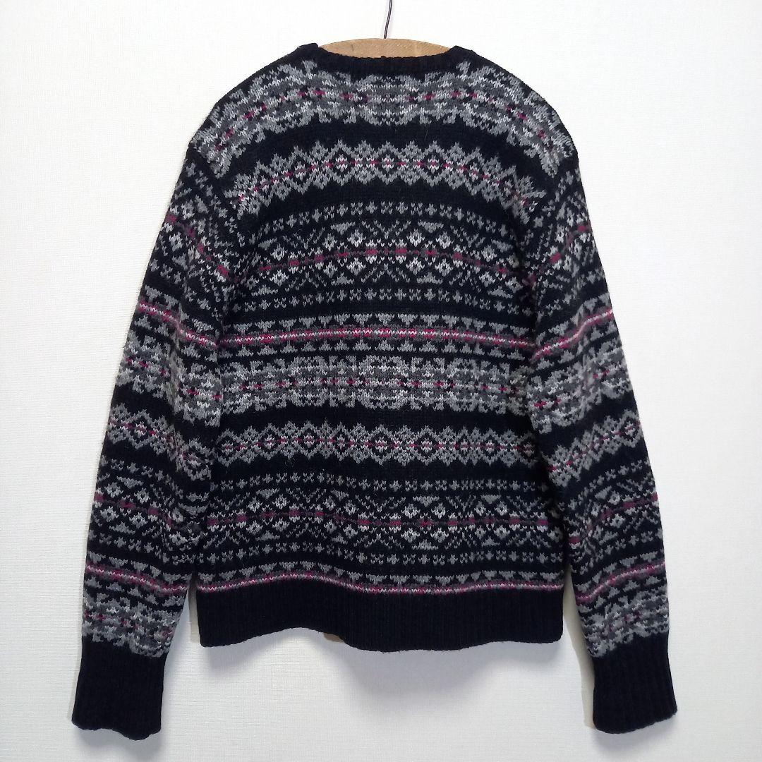 黒！ 90s ポロ ラルフローレン ラムズウール フェアアイルセーター ニット