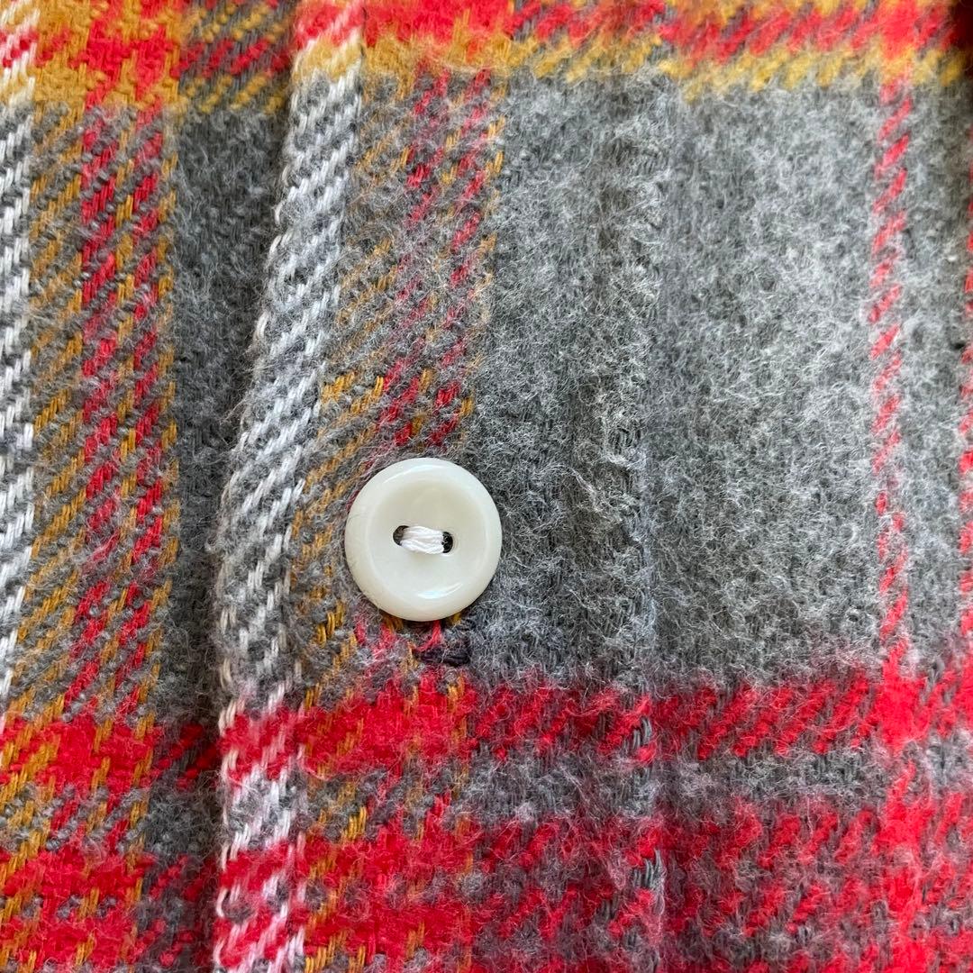 60s 70s 好配色 ELY ヘビーネルシャツ USA製 ヴィンテージ