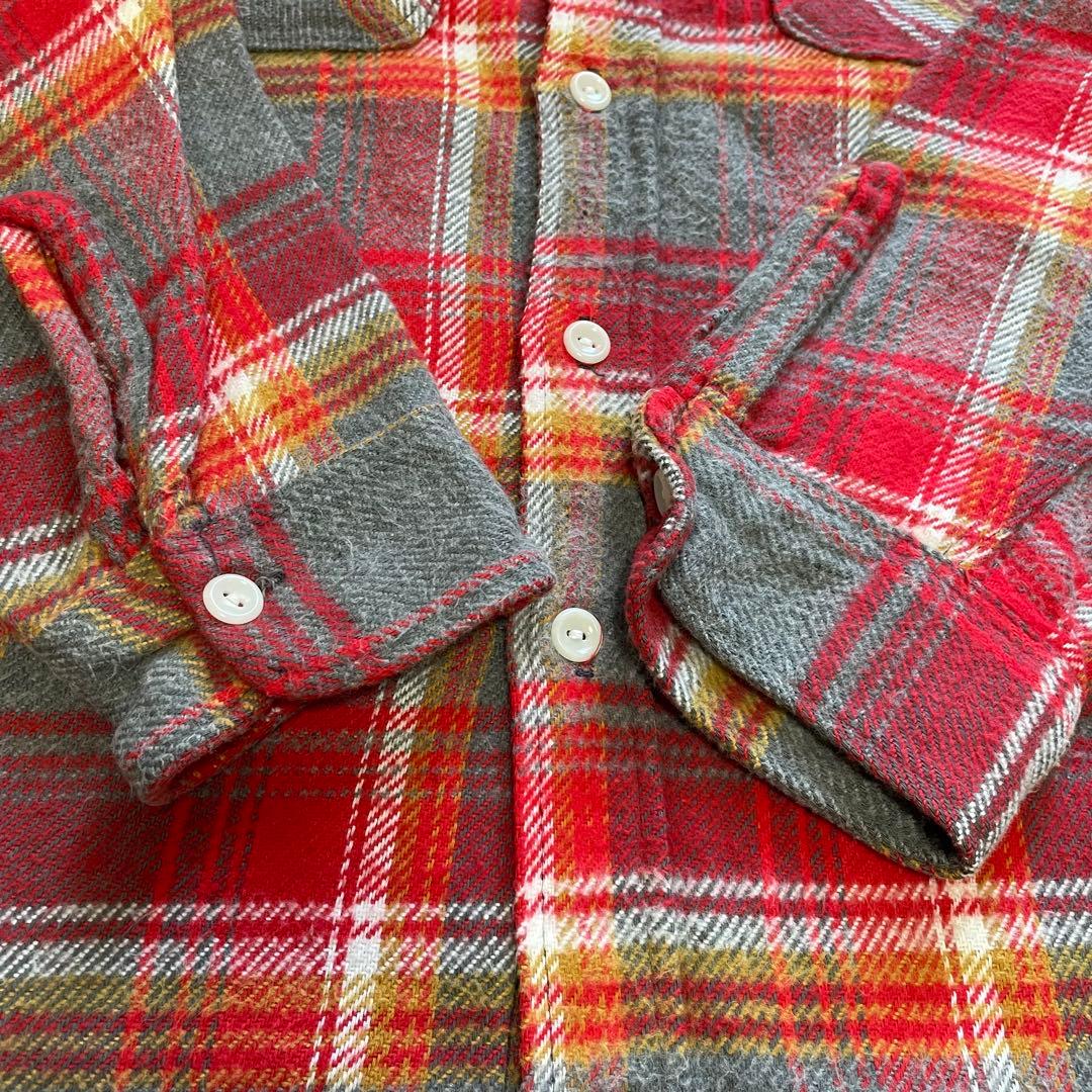 60s 70s 好配色 ELY ヘビーネルシャツ USA製 ヴィンテージ