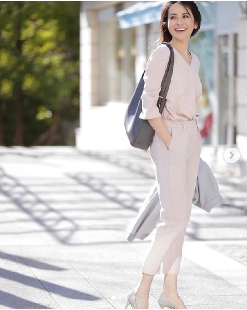 美品 PLST プラステ カラーレスジャケットパンツスーツ ネイビー S 卒業式