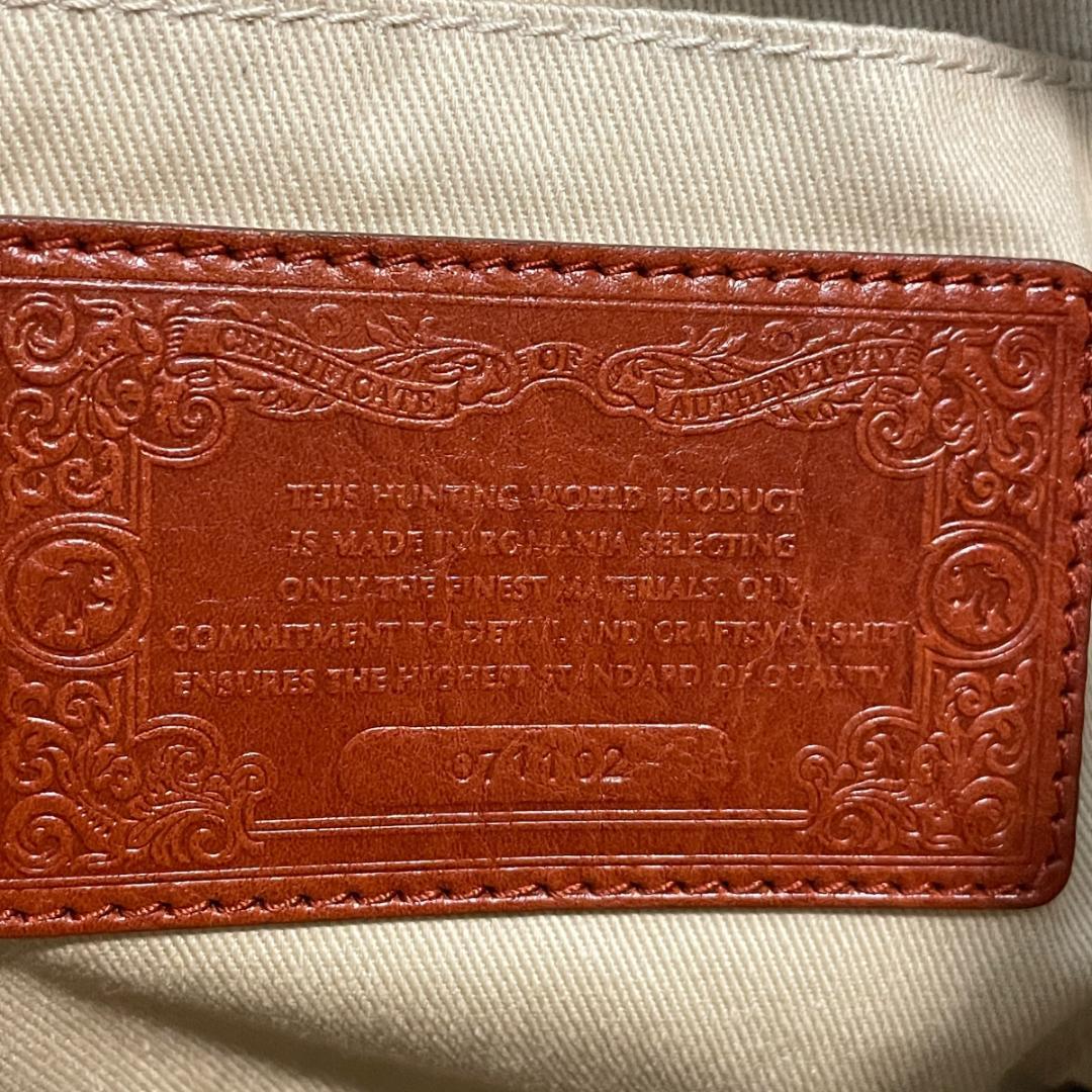 【美品 保存袋付き】ハンティングワールド メッセンジャーバッグ ショルダーバッグ