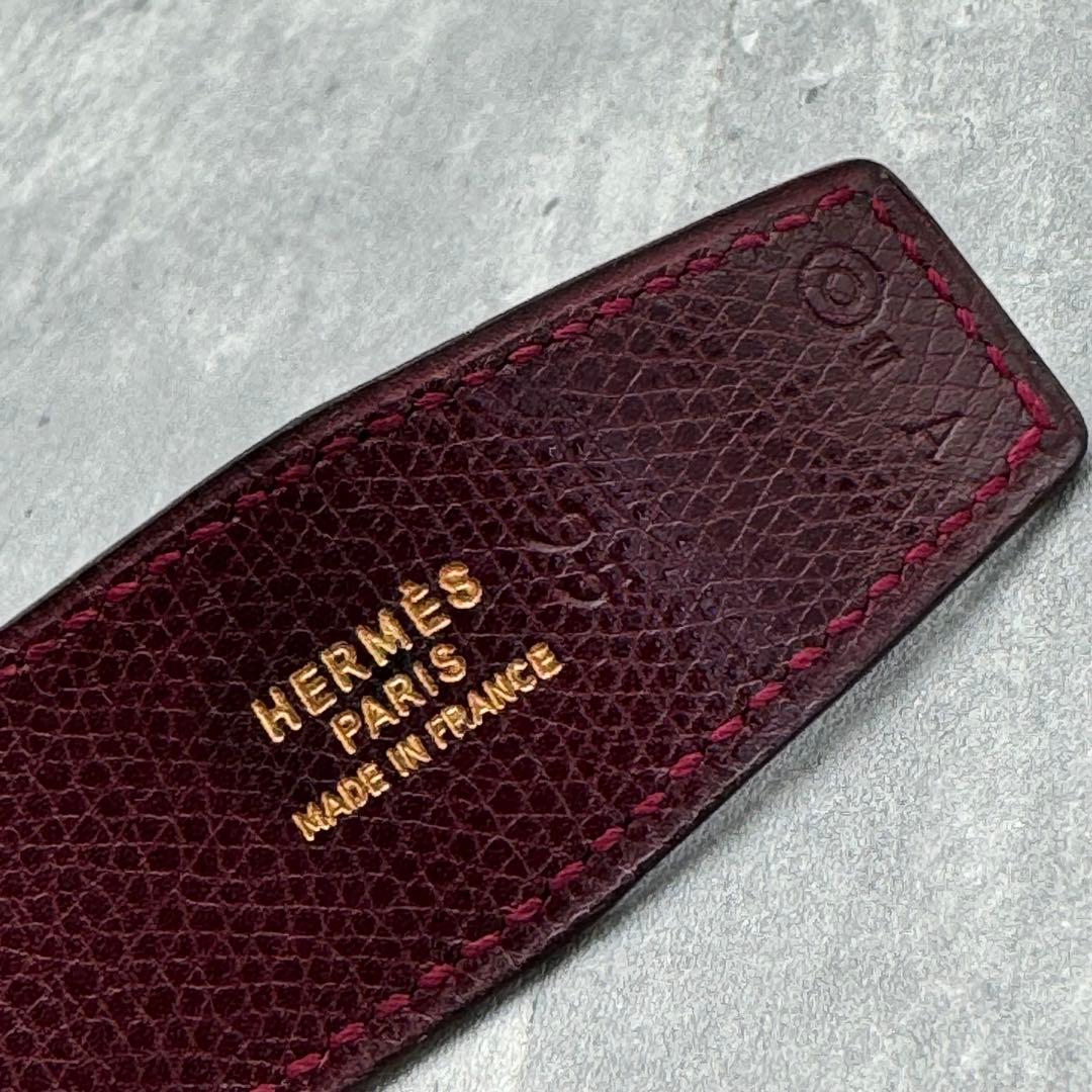 【正規品/美品】エルメス 正規ベルト コンスタンス ゴールド金具 黒 95