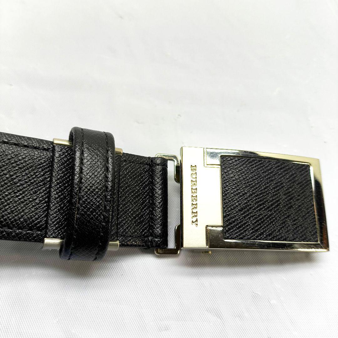新品未使用 バーバリー ベルト メンズ ブラック 調整可 レザー