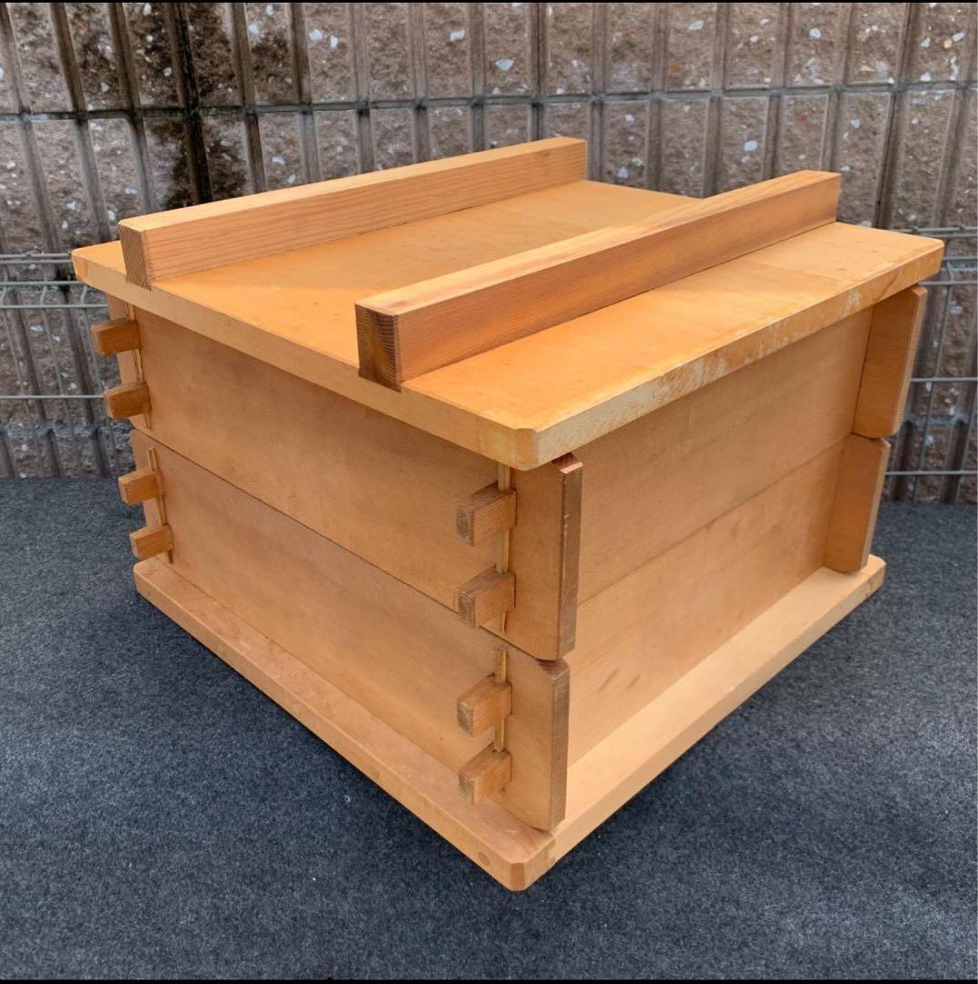 【テクニトロン】2段角型　せいろ　大型　木製　蒸篭　蒸し器