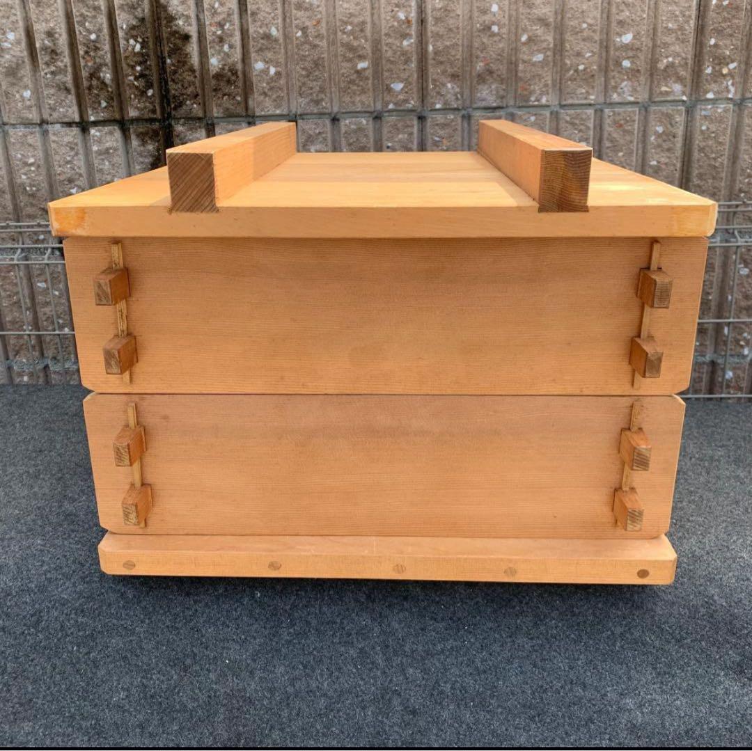 【テクニトロン】2段角型　せいろ　大型　木製　蒸篭　蒸し器