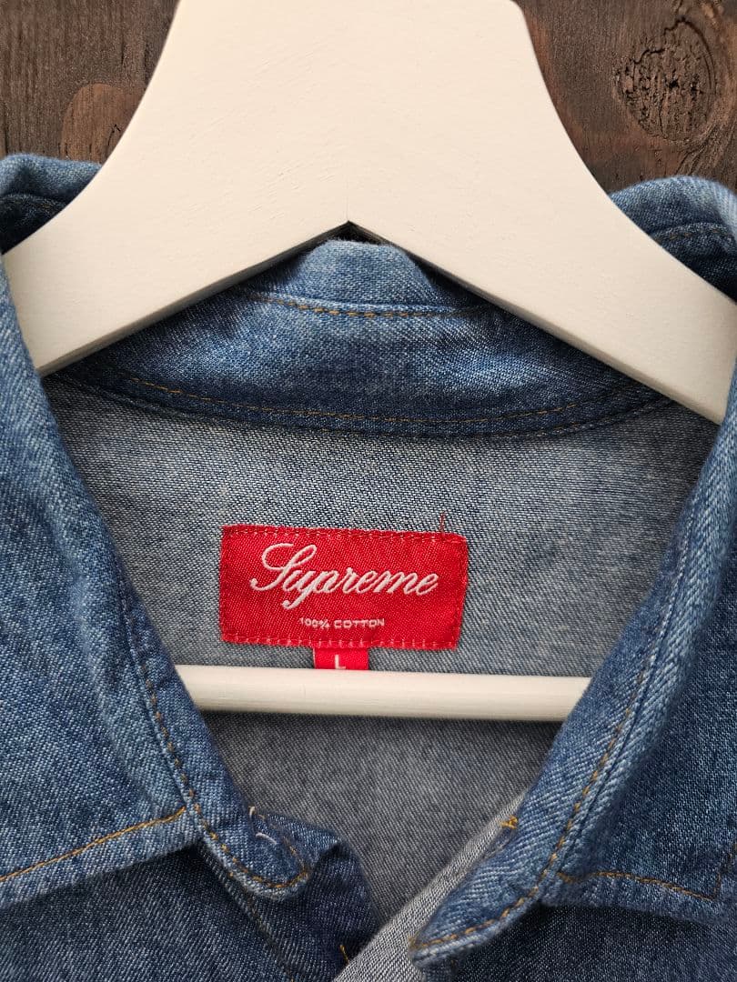 Supreme ls タンガリーシャツ L