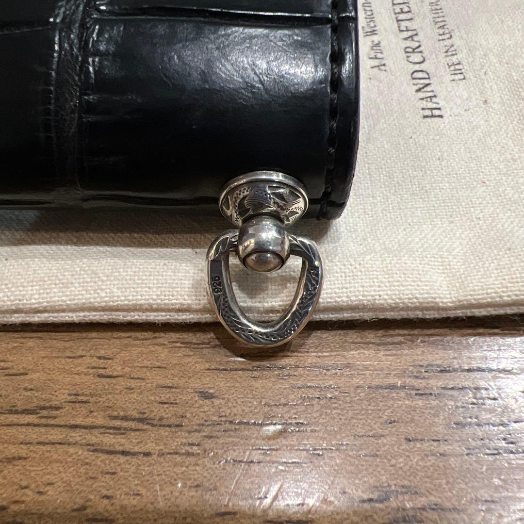 だいすけfunny製 長財布　ライダースウォレット　クロコダイル　未使用