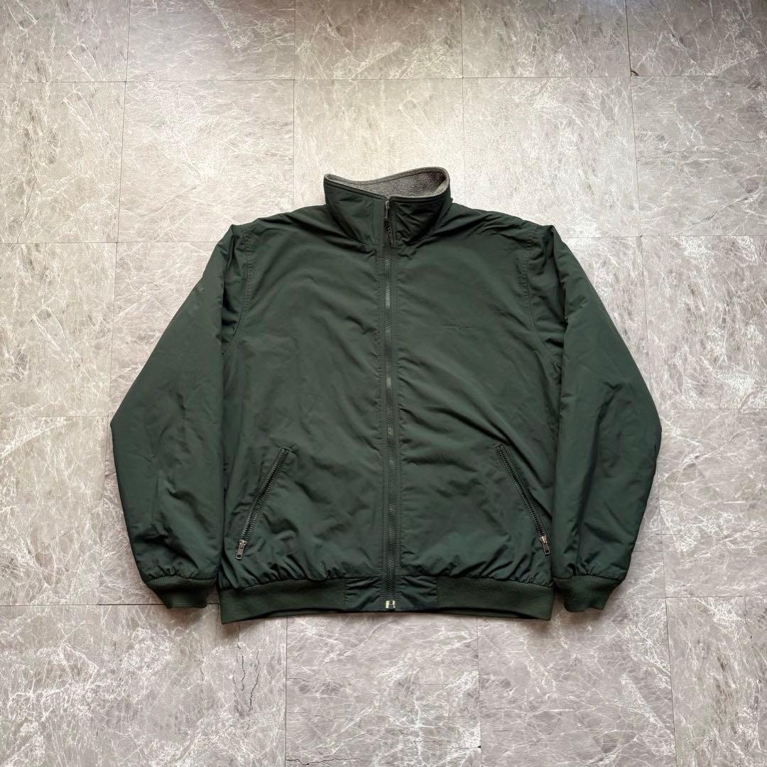 L.L.Bean ウォームアップジャケット　ナイロンフリース　ロゴ刺繍