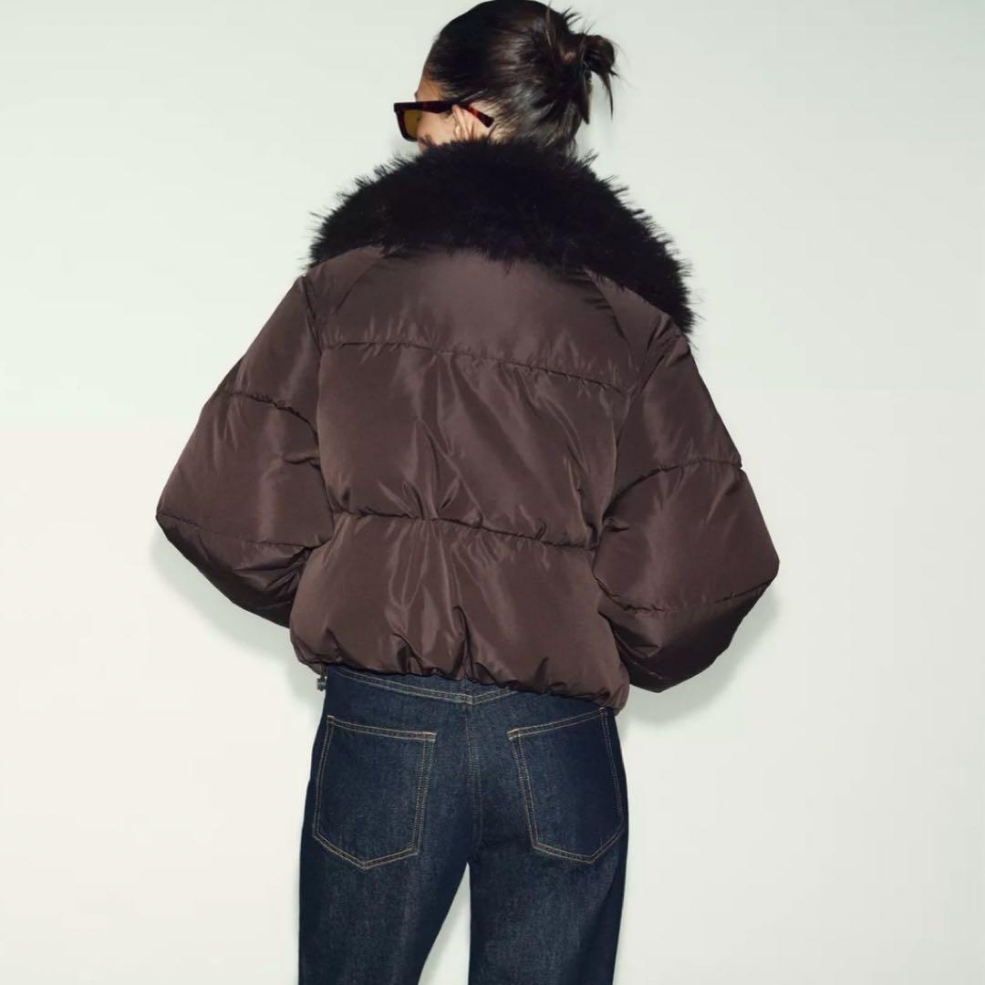 【ダウン】Lサイズ　ZARA ザラ　新品未使用　アウター　フェイクファー