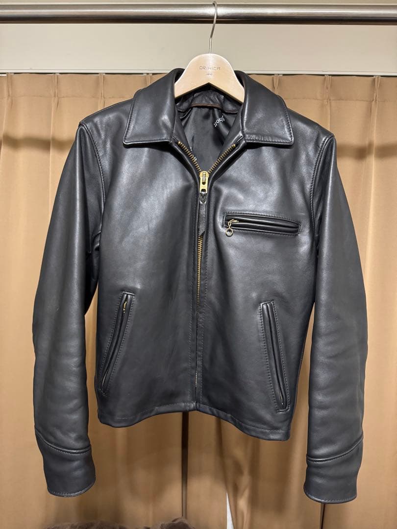 Schott 黒 レザージャケット シングルライダース