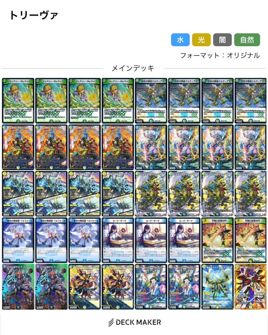 デュエマ　計71枚　トリーヴァアルファディオス　デッキ/デッキパーツ/巨大パーツ