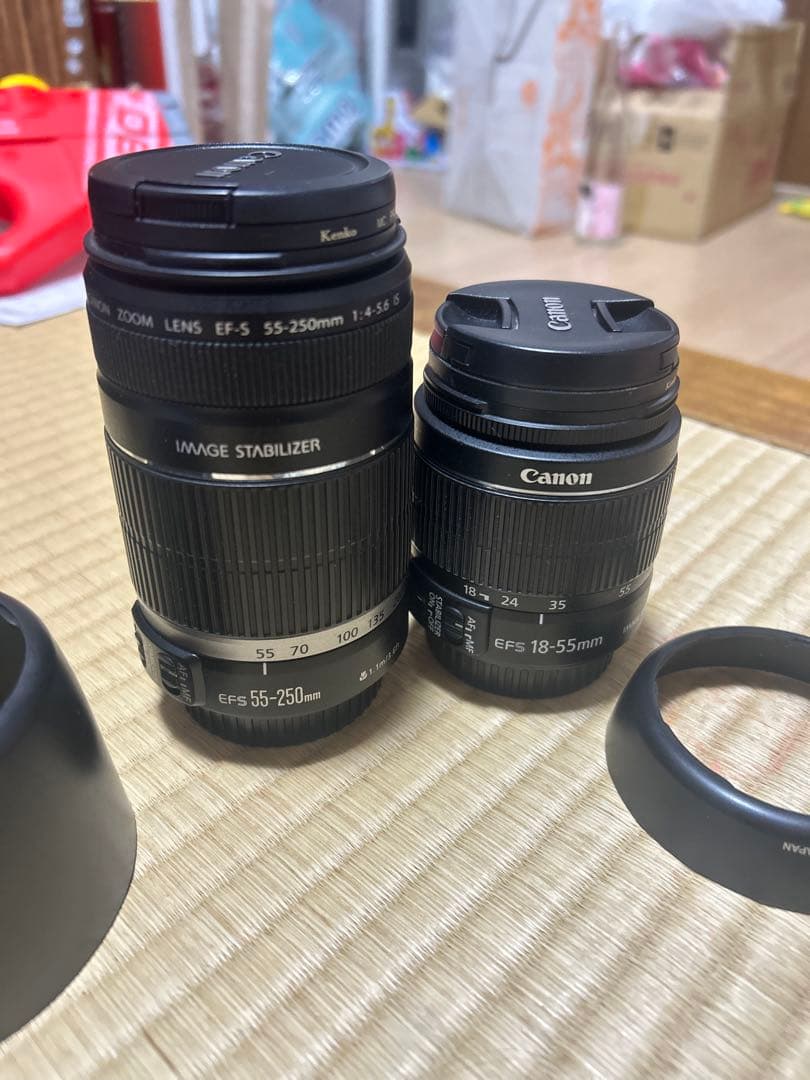 Canon EF-S 55-250mm & 18-55mm レンズセット