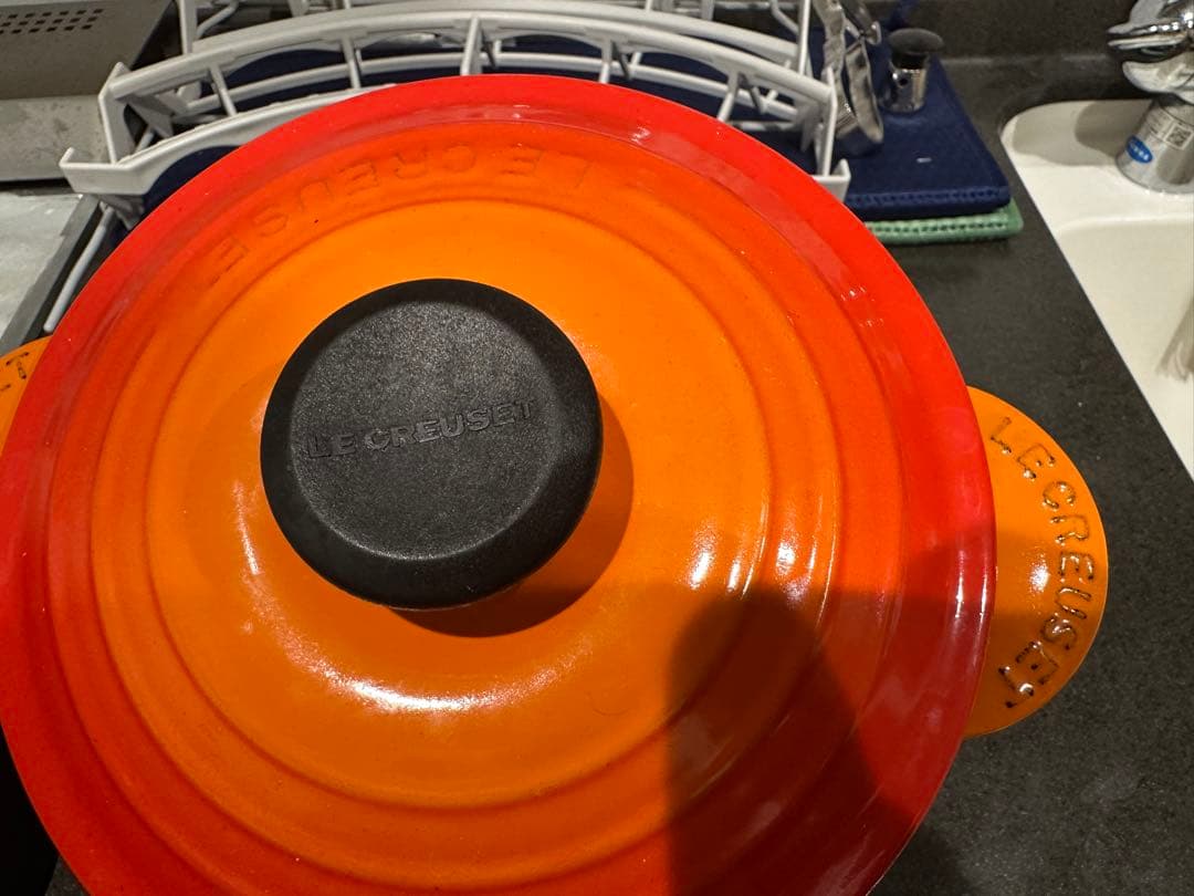 ル・クルーゼ　ココット・エブリィ 18 オレンジ　内蓋付き