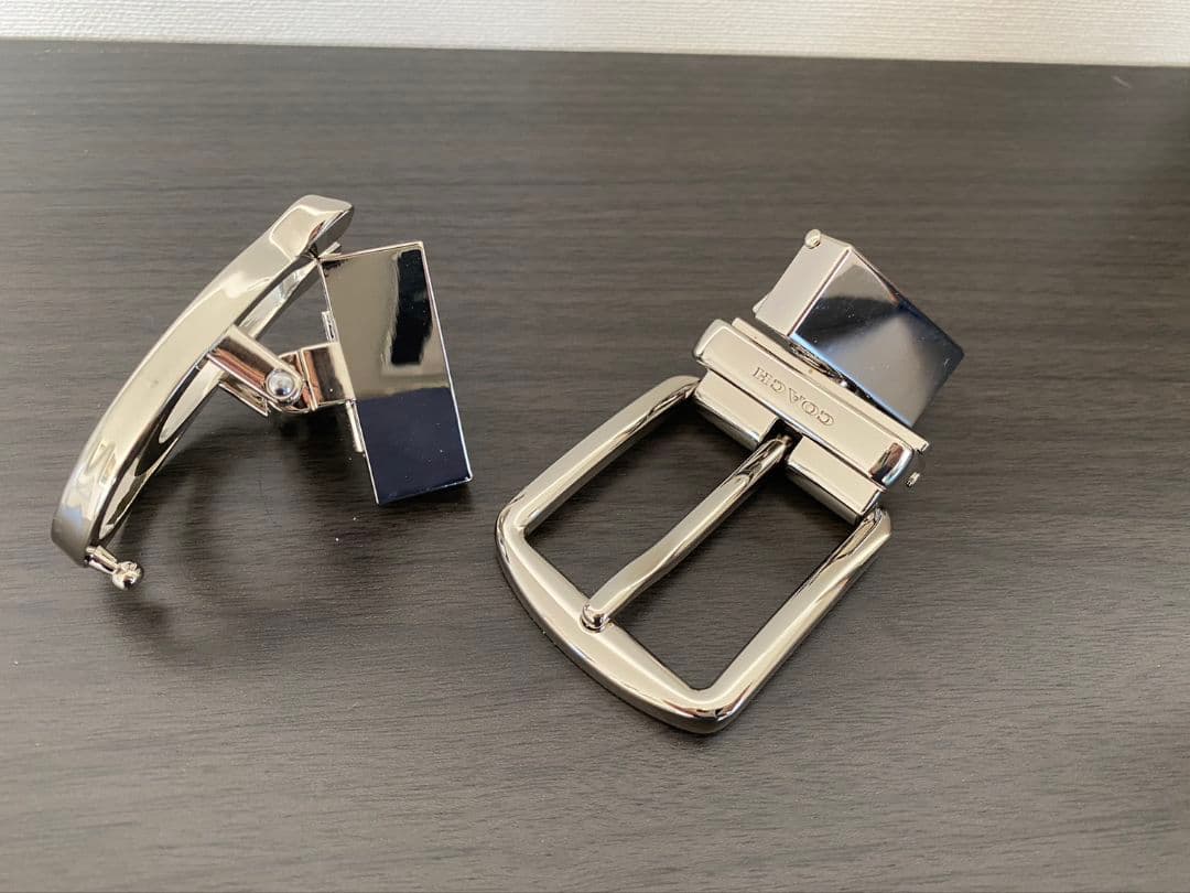SALE♪コーチ　新品　シルバーバックル　シグネチャーベルトセット