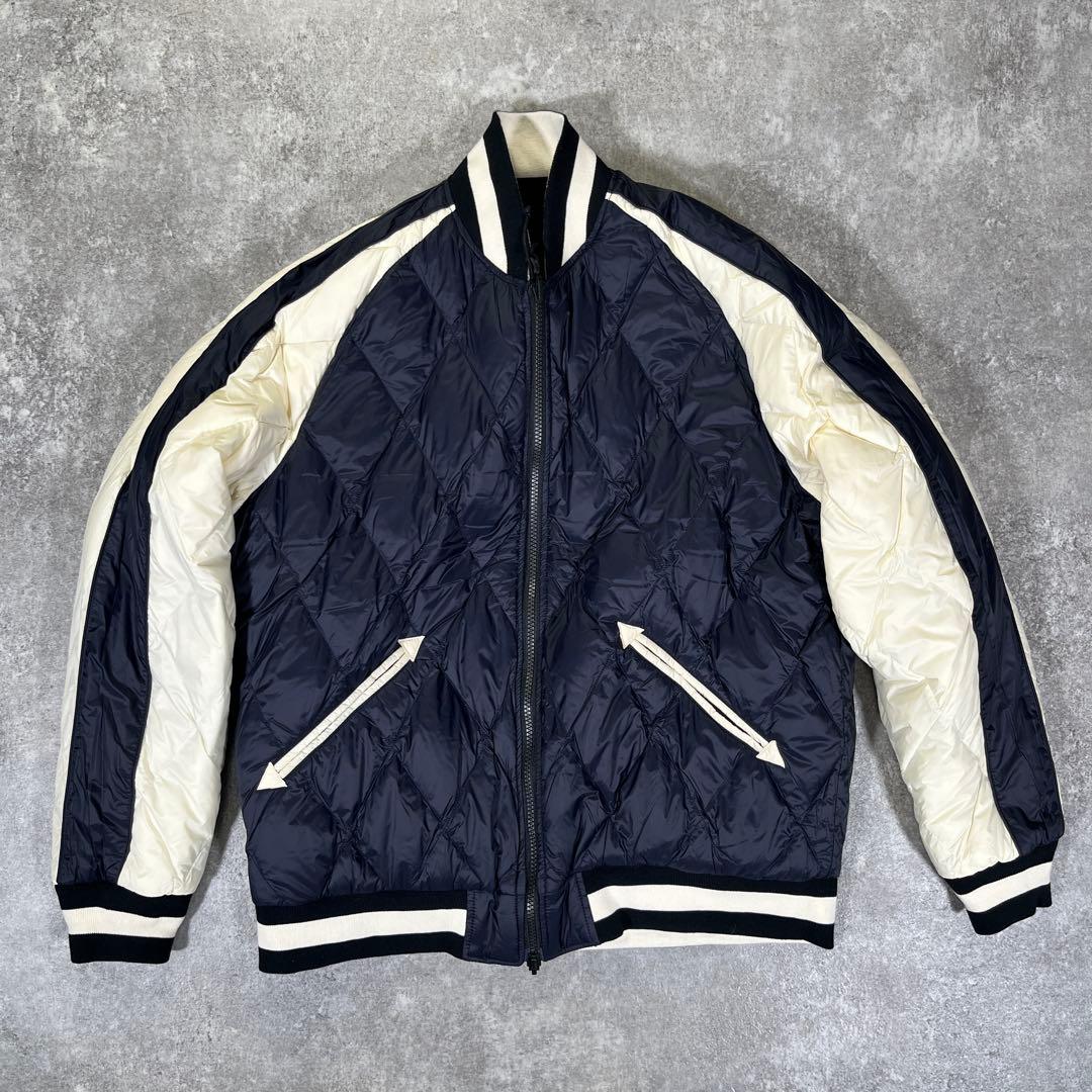 TAION スカジャン　虎　舞妓　別珍　リバーシブル　M キルティングダウン