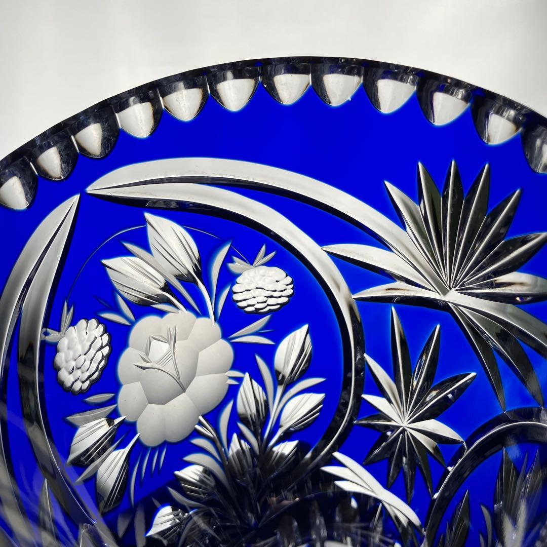 美品 ドレスデンクリスタル ガラス 花瓶 26cm フラワーベース ドイツ