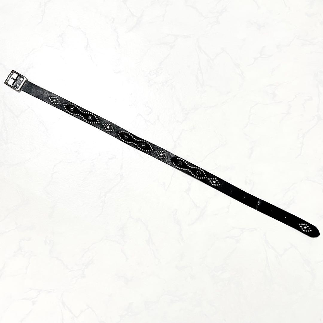 BUFFALO BOBS 本革 レザーベルト スタッズベルト 黒 ブラック