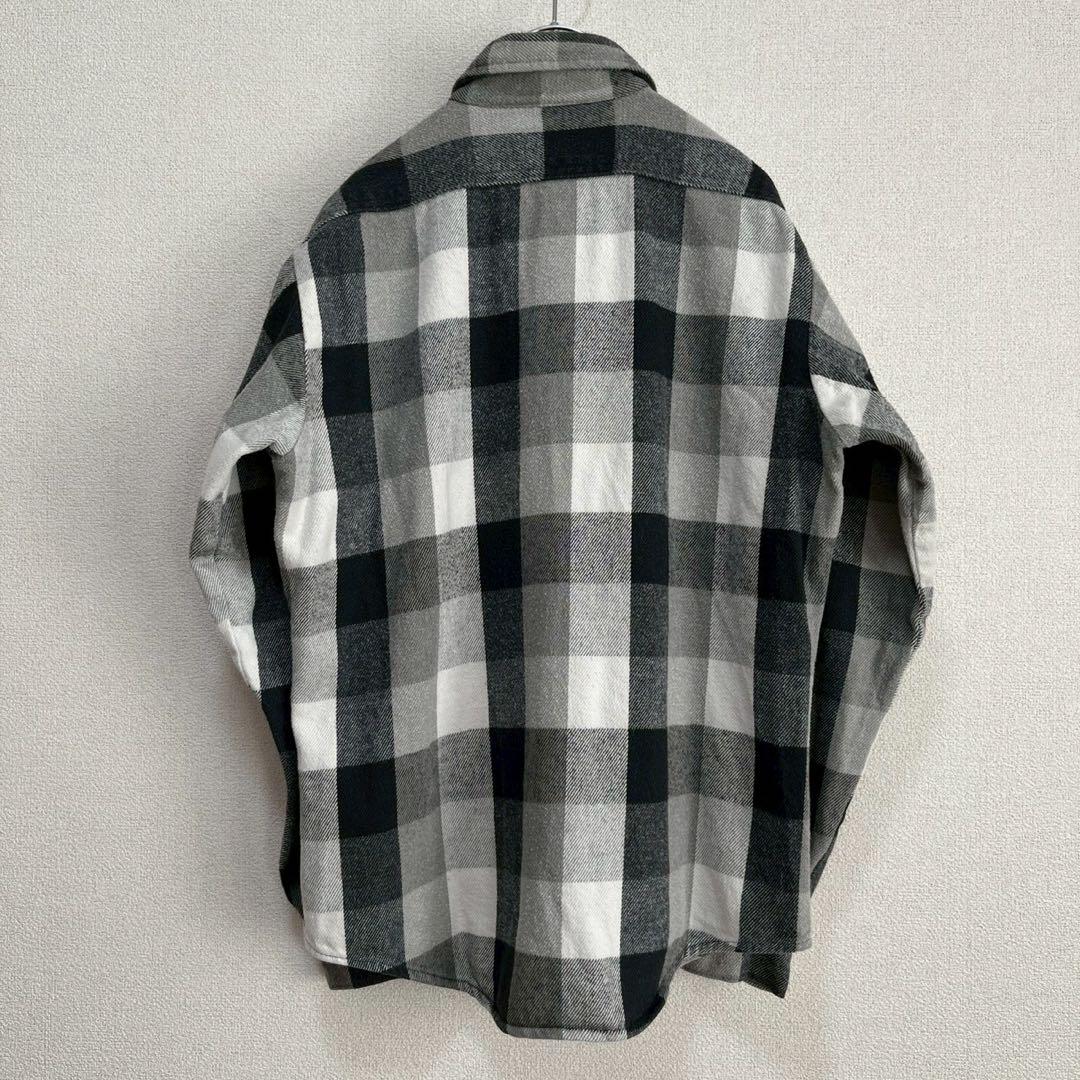 【USA製】70's FIVE BROTHER ブロックチェック ネルシャツ M