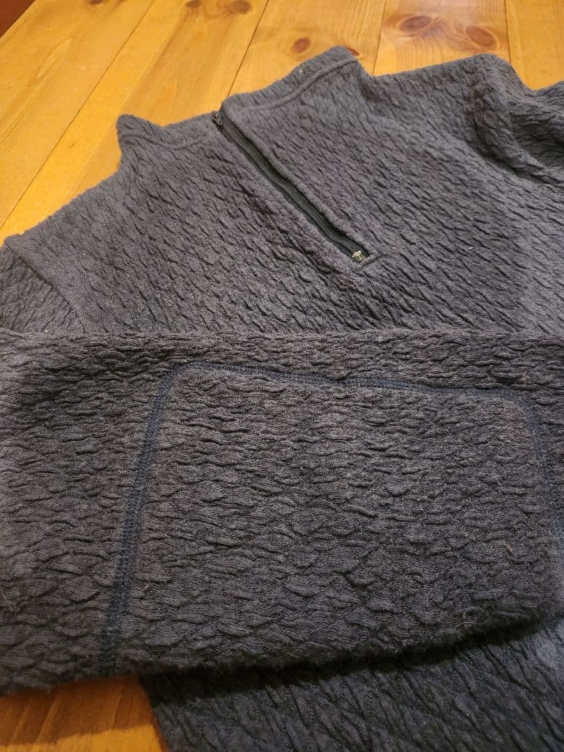 【上下セット】ひだまり　チョモランマ　 紳士長袖ハイネック × 前開きタイツ　M