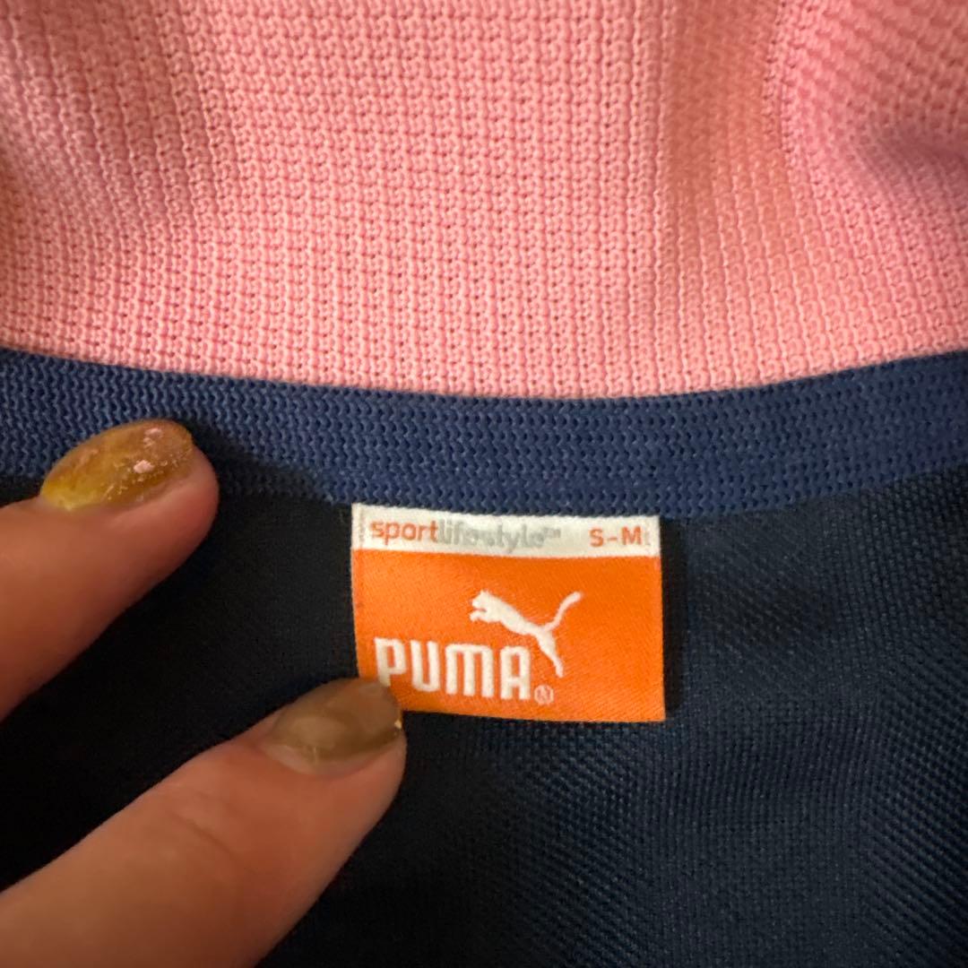 PUMA ジャージ上下セット S-M ネイビー/ピンク