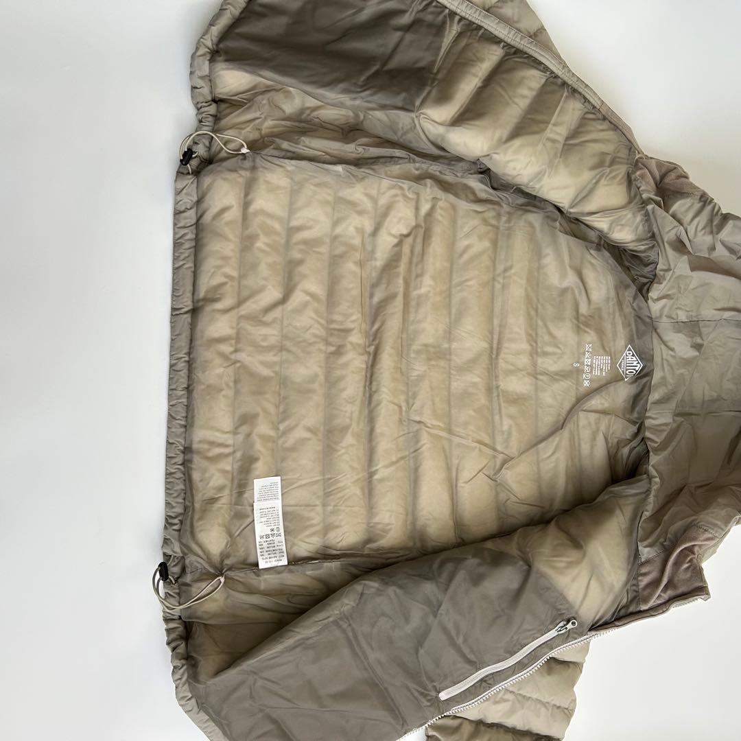 DANTONダントン ミドル丈フード付きダウンジャケットレディースベージュS