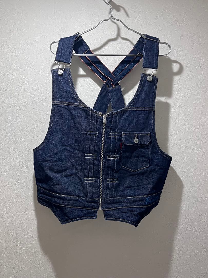 levis×FACETASM デニム クロスストラップベスト XL