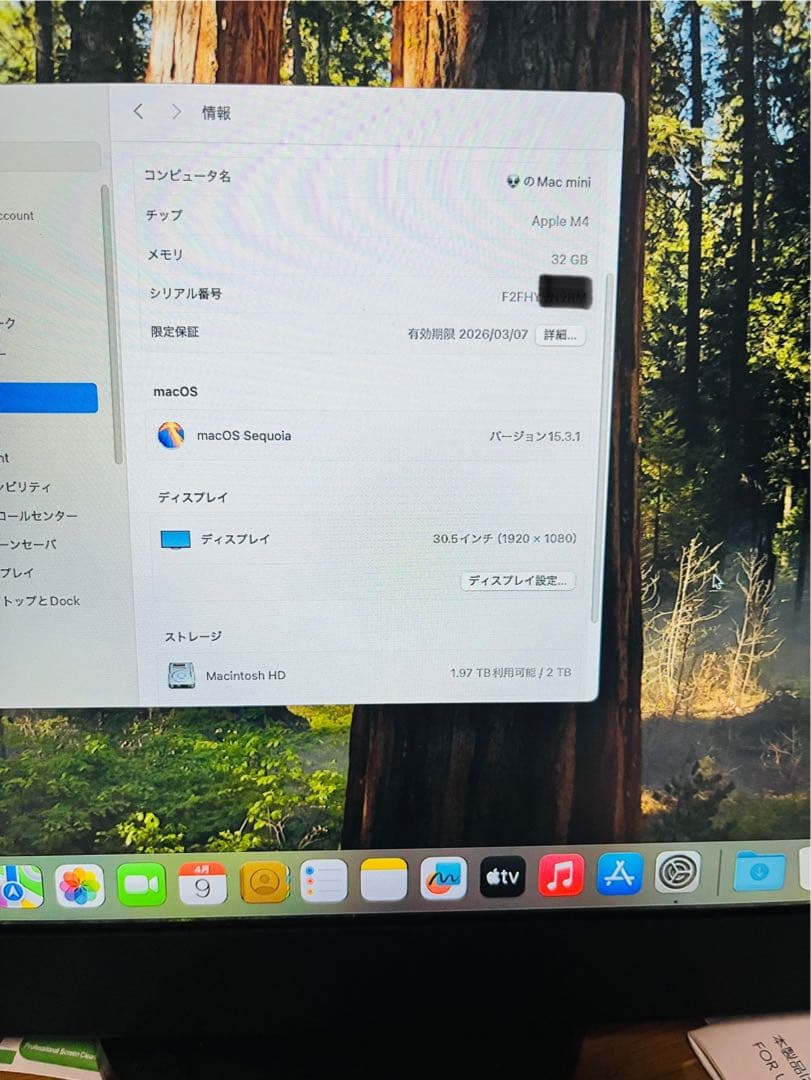 Apple Mac mini M4 32GBメモリ 2TBストレージ