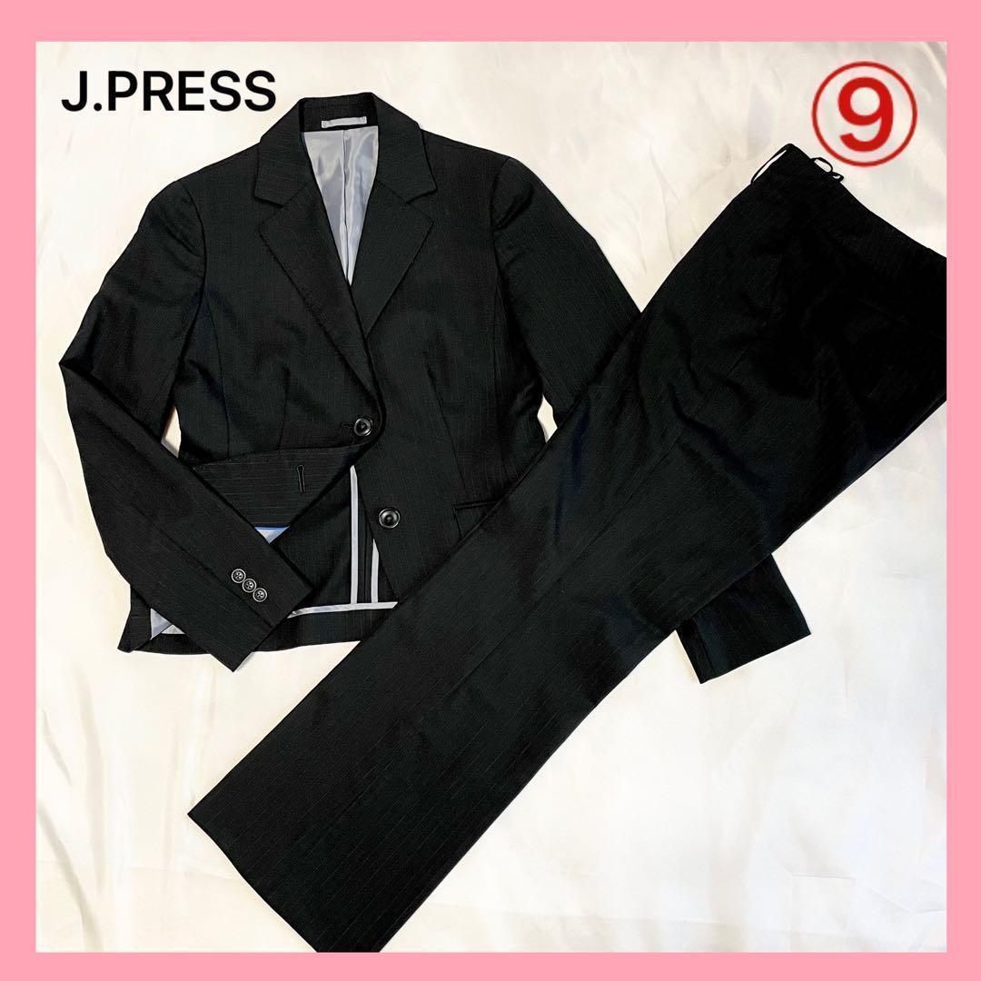 J.PRESS 背抜 パンツスーツ 黒　9号 高級感 オンワード　就活　5万　M