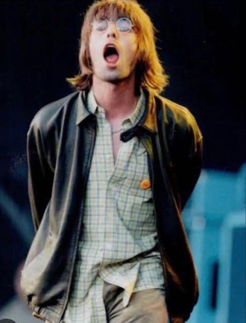 90s Polo By Ralph Laurenレザージャケットリアムギャラガー