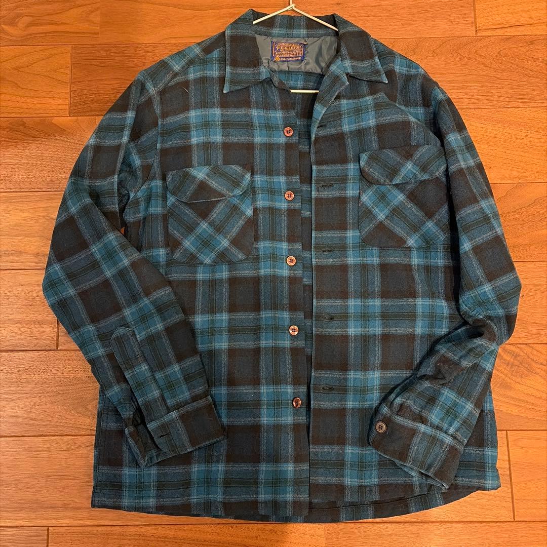 ヴィンテージpendletonボードシャツオンブレ　M